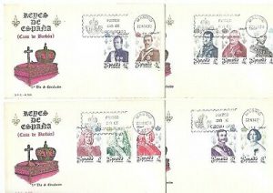 Lee más sobre el artículo 4 SOBRES  PRIMER DIA.REYES DE ESPAÑA.CASA DE BORBON.BUEN ESTADO.LOS DE LA FOTO.