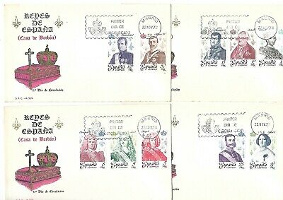 En este momento estás viendo 4 SOBRES  PRIMER DIA.REYES DE ESPAÑA.CASA DE BORBON.BUEN ESTADO.LOS DE LA FOTO.