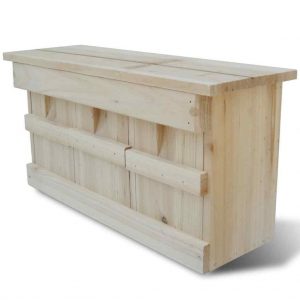 Lee más sobre el artículo vidaXL Madera Maciza Caja Casa Nido Gorriones Pájaros 3 Cámaras Adorno Jardín