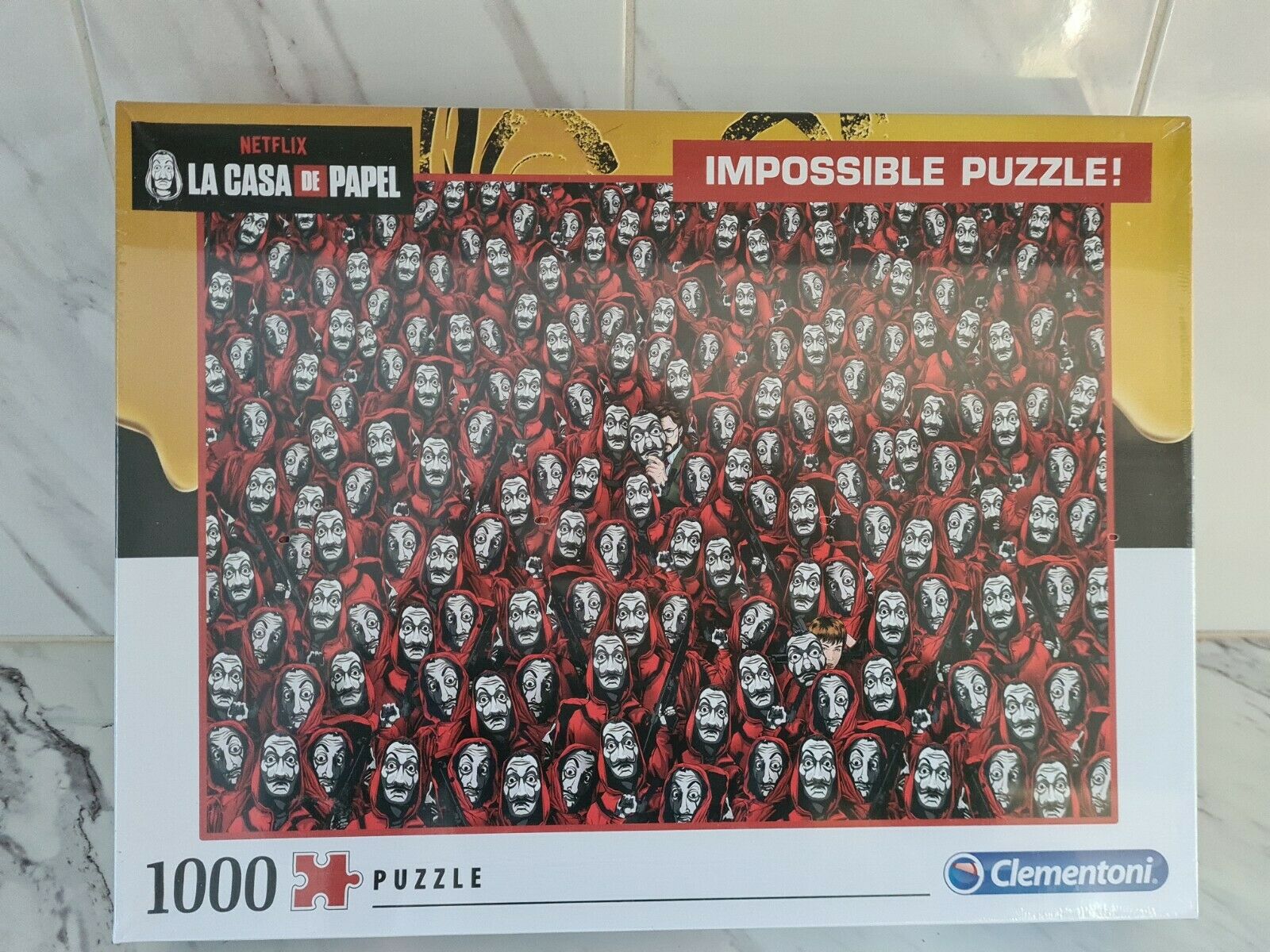 En este momento estás viendo Clementoni 1000 piece jigsaw puzzle Impossible Netflix La Casa De Papel Brand…