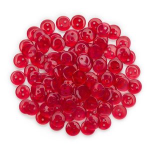 Lee más sobre el artículo 100pcs Red Transparent Resin Buttons Sewing Scrapbooking Cloth Home Decor 11mm