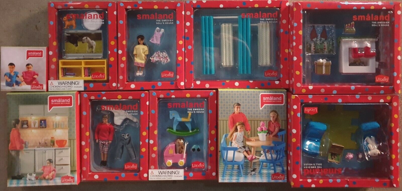 En este momento estás viendo Colección LUNDBY ™ con 10 juegos para casa de muñecas 1:18