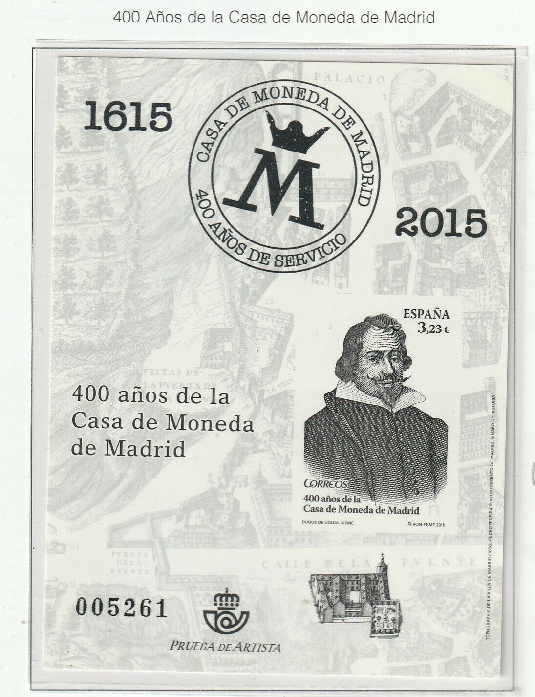 En este momento estás viendo PRUEBA DE LUJO  124 ** 400 AÑOS DE LA CASA DE LA MONEDA DE MADRID