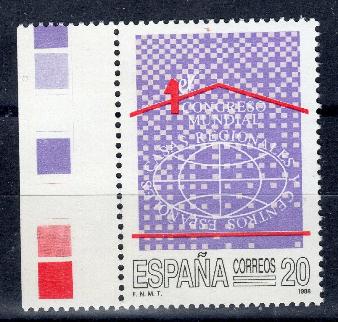 En este momento estás viendo ESPAÑA 1988 EDIFIL 2959** I CONGRESO MUNDIAL DE CASAS REGIONALES