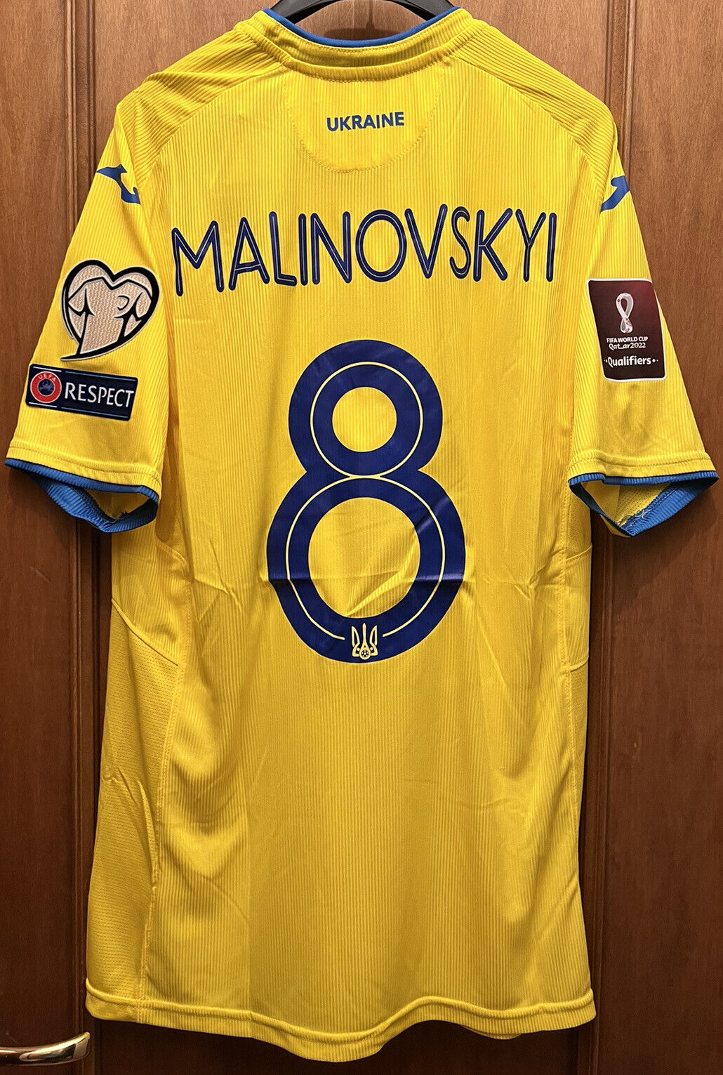 Lee más sobre el artículo MAGLIA UCRAINA MALINOVSKYI 2021/2022 QUALIFICAZIONI QATAR 2022 Taglia L, CASA