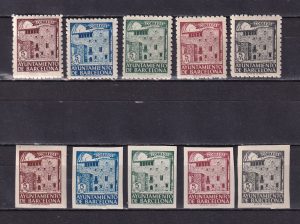 Lee más sobre el artículo 1943 – Barcelona – Casa Padellas – Edifil 42/46,42s/46s – MNH